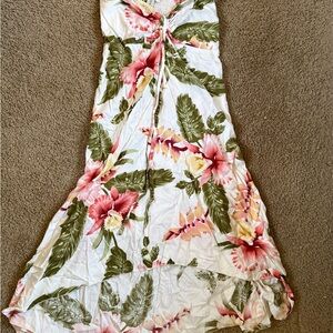 Floral Dress with Tropical Print
